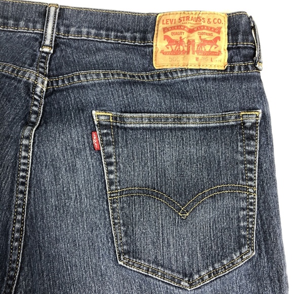 Levi's 505 Men's Dark Wash Jeans - Picture 6 of 6